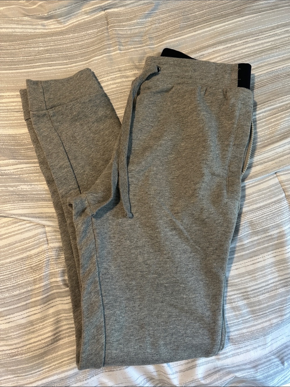 Mono B Grey Sweatpants with Black Waistband